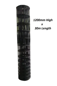 Black Welded Dog Mesh Graduated PICKUP Fencing - 1.2m x 30m - Galvanized