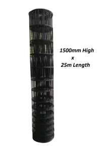 Black Welded Dog Mesh Graduated DELIVERED Fencing - 1.5m x 25m