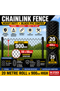 Chain Mesh fences - Chain link DELIVERED 20m long x 900mm high Chainlink Chainmesh