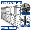 Weld Mesh Fence Arc 1300Hx2930mmW Black Fencing weldmesh Security Pet 
