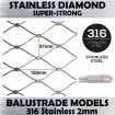 2400mm x 5m 316L Stainless Steel Wire Mesh Balustrade Cable Mesh